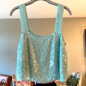 Veronica Beard Adi sequin crop top size 6